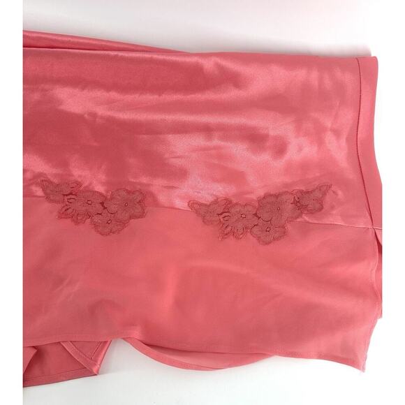 Jones New York Satin Slip Dress Gown Small Midi Fairycore Salmon Peach DD04 - Picture 15 of 15